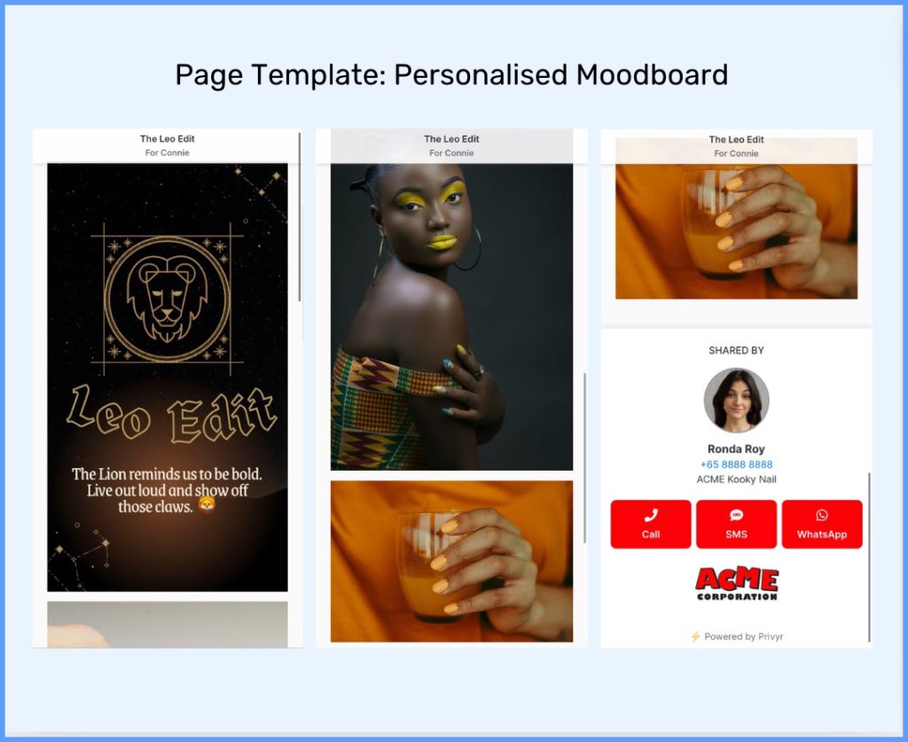 How to send and track Pinterest-like moodboards for beauticians, aestheticians, nail artist, and nail technicians 💅