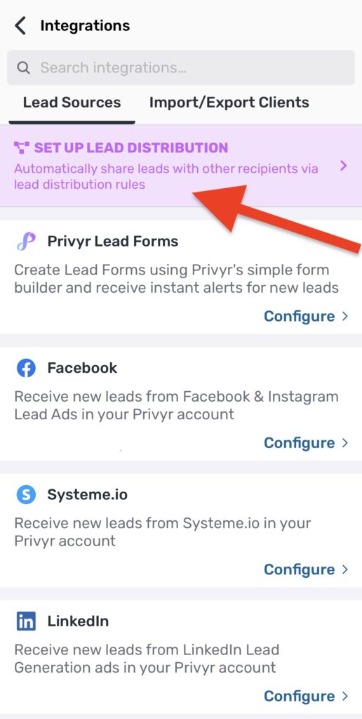 Setting up lead distribution in Privyr