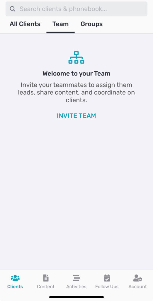 Inviting team on Privyr app