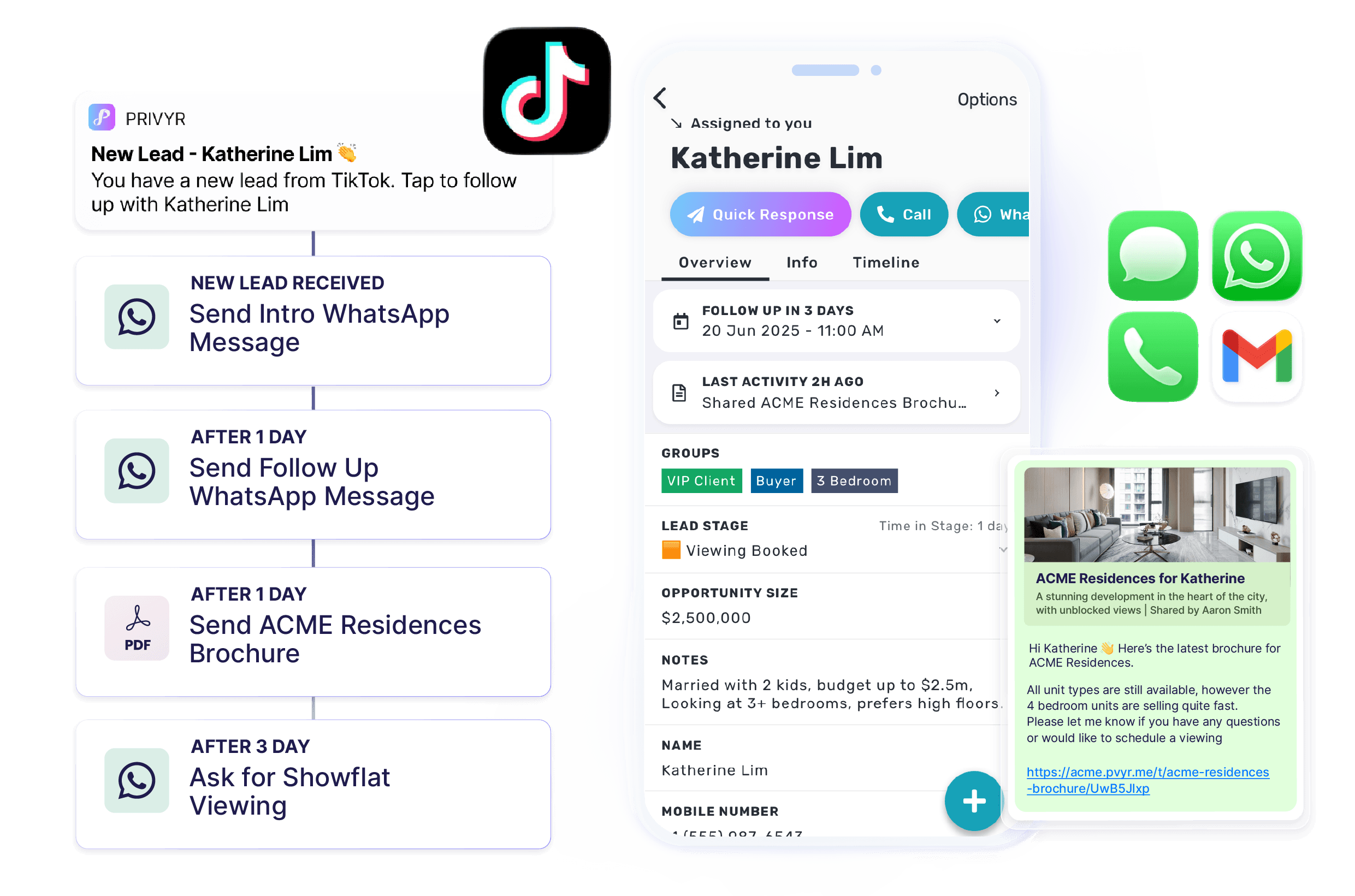 Privyr Client and WhatsApp Sequence