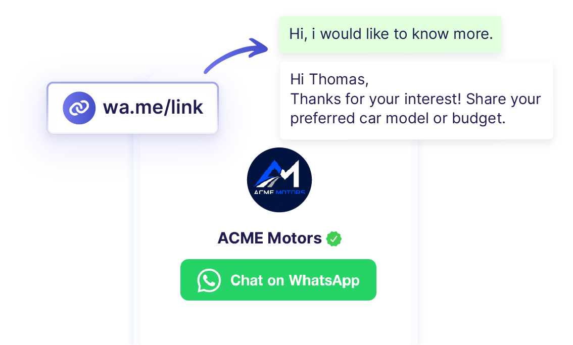 wa.me links in your bio or website